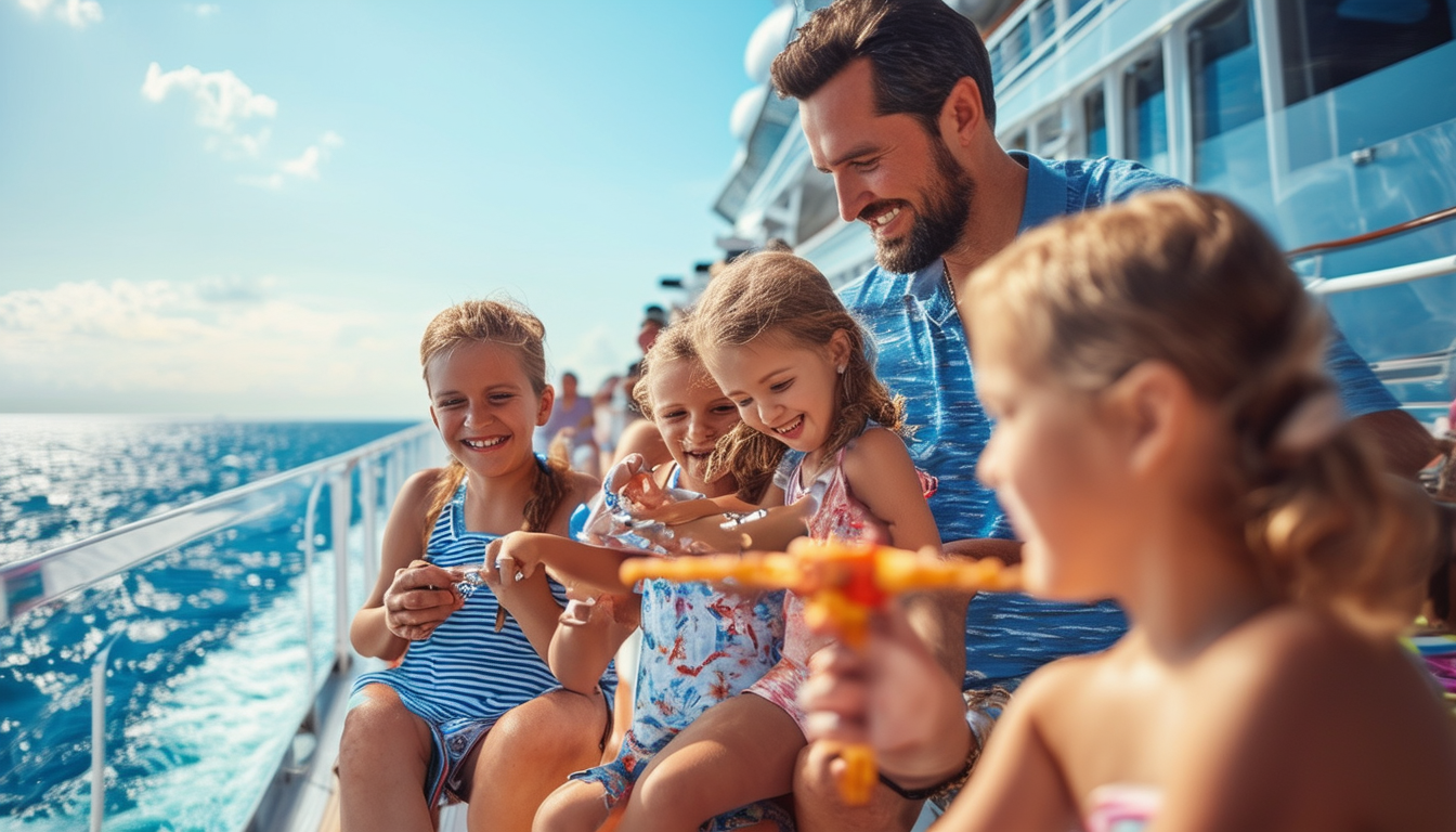 A vibrant image of a family enjoying various activ